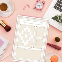 タロットリーディング記録ノート｜ホロスコープ｜A4｜DL商品