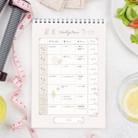 食事とカロリーの見える化ツール　献立表＆カロリー記録｜A5｜DL商品
