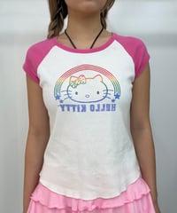00's HELLO KITTY cropped tee