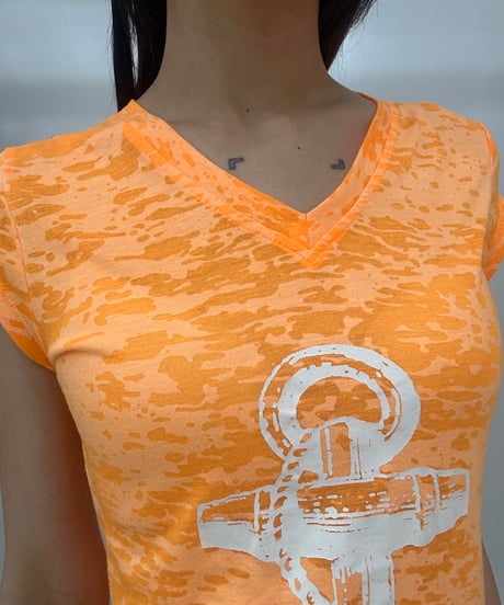 vintage neon anchor motif tops