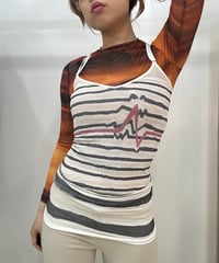 vintage 2way border surf gal camisole