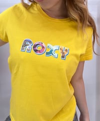 vintage Roxy logo yellow tee
