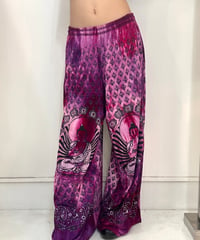 vintage mystic buddha wide-leg pants