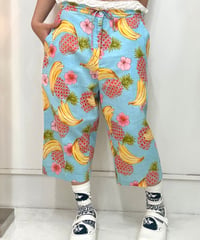 vintage tropical fruits half pants