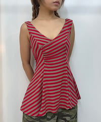 vintage border nosleeve tops