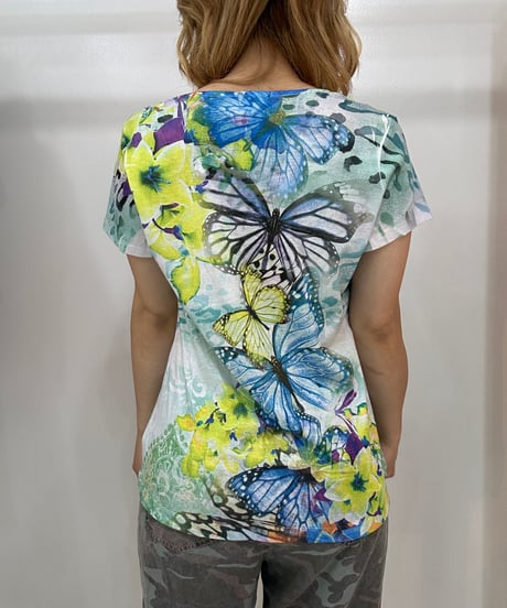 vintage APT butterfly bijou neck tops