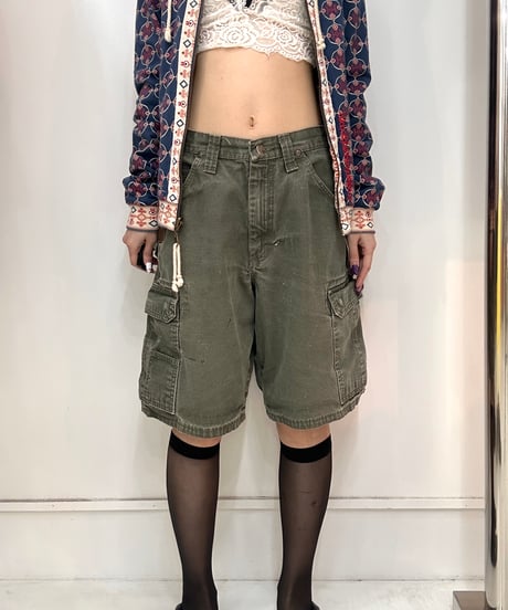 vintage Wrangler khaki cargo half pants
