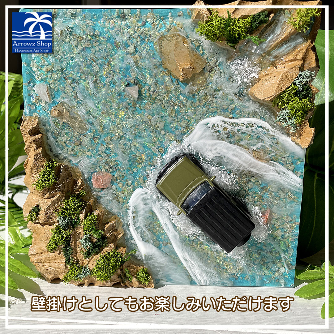 レジンアート】91.5cm ×27cm／モノトーン／夜光虫／ワイドパネル