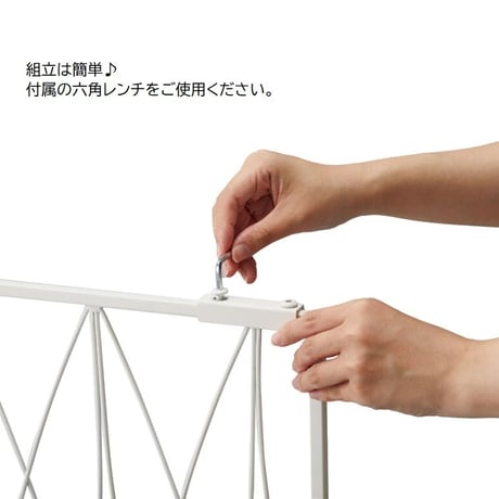 置くだけ簡単設置　Pet gate（オーバル）扉タイプ　ラテ