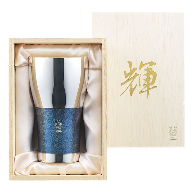 輝」純銅ビアタンブラー 440ml （銀古美） 桐箱入り Made in Tsubame |