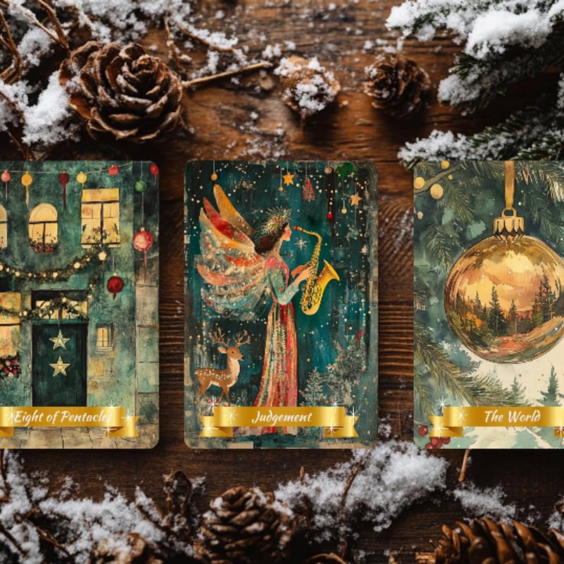 星空の夜のクリスマスタロットカード (正規品・希少) | タロクル