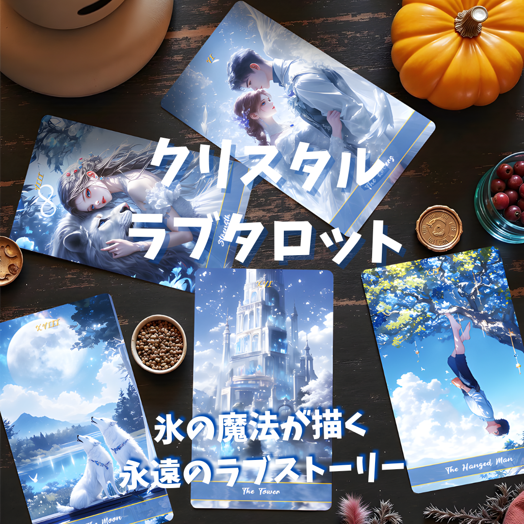 残り1点のみ✨入手困難な海外デッキ✨クリスタルの愛のタロットカード クリスタルラブタロットカード (正規品・希少) | タロクル
