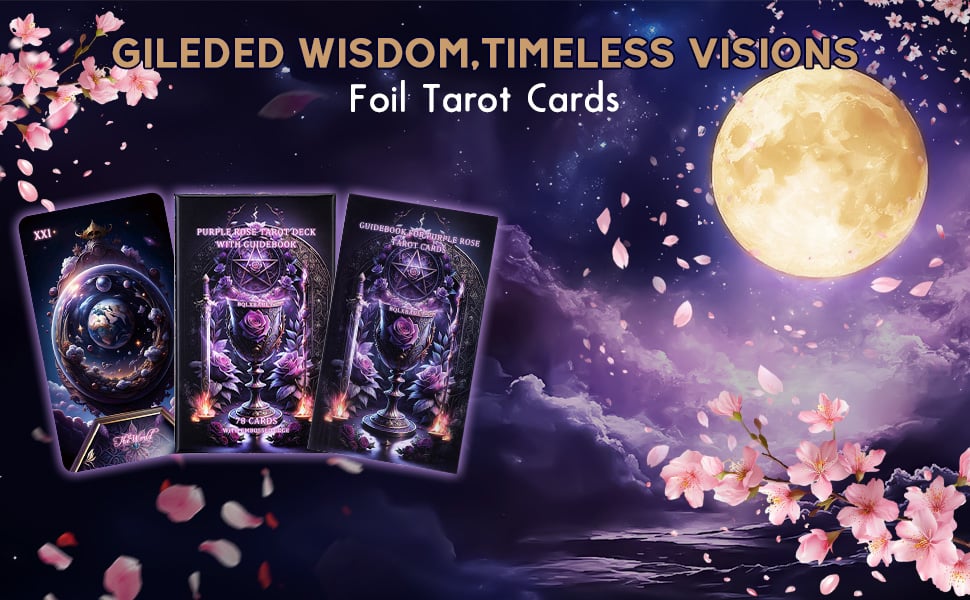 新品 正規品 ブラックローズ タロット 全78枚 海外お取り寄せ パープルローズタロットカード (正規品・希少) | タロクル｜TaroCle
