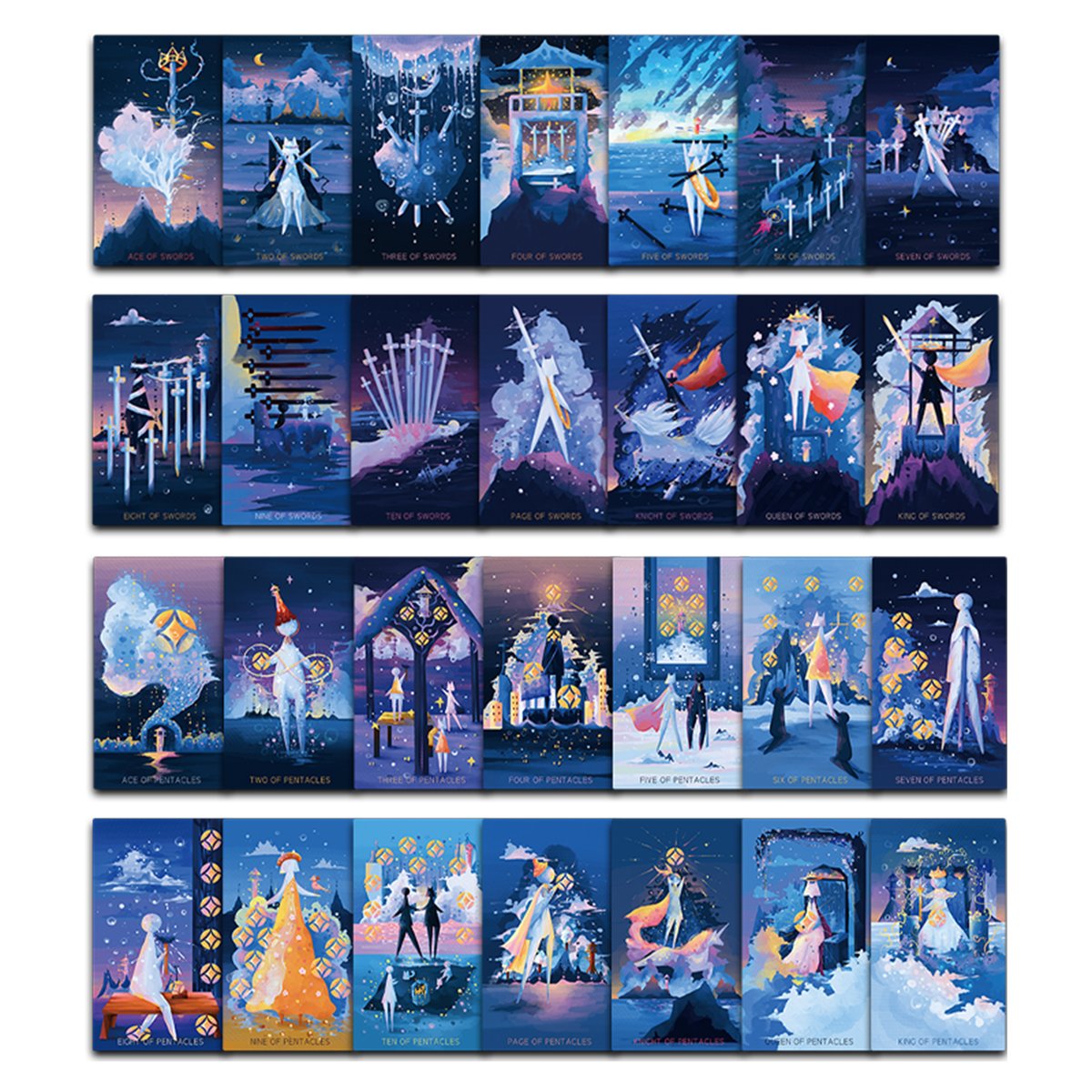 正規品✨希少海外デッキ✨パワフルでカラフルでビビットな現代的タロットカード タロットカード 海外直輸入正規品 新品豪華ブルーエッジタロット