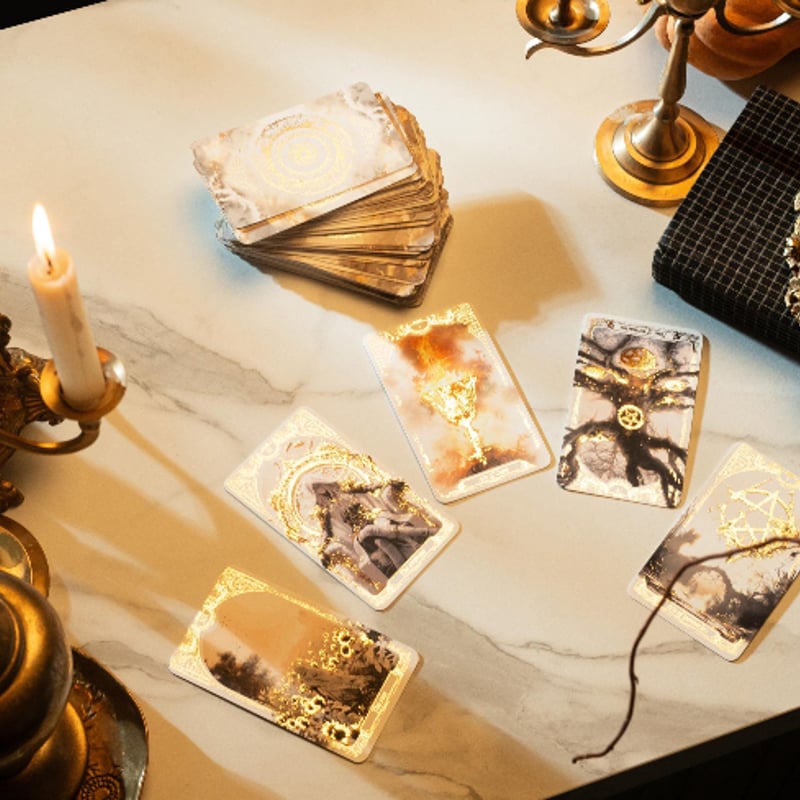 【正規品タロットカード】希少✨純白×金箔のプレミアム仕様ホワイトゴールドタロット ホワイトアビスタロットカード (正規品・希少) | タロクル
