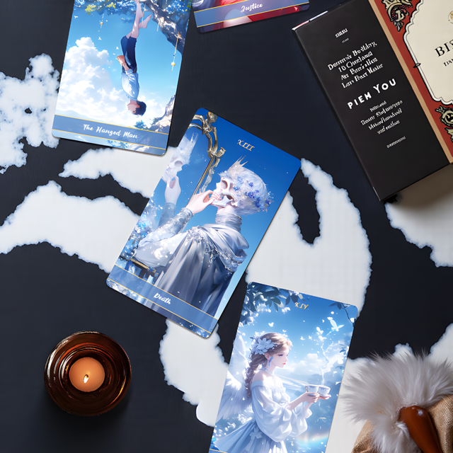 クリスタルラブタロットカード ❤︎ 神秘的なファンタジーアートデッキ ❤︎ ブルー クリスタルラブタロットカード 神秘的なファンタジーアート