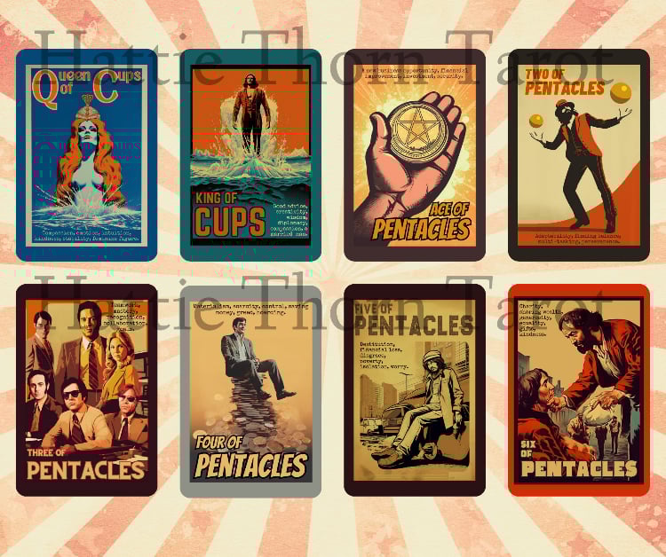 ✨ひとつのみ✨ヴィンテージの絵画を使用したレトロな海外インディーズタロットカード Retro Impression Tarot【タロットカード】 | musemuse