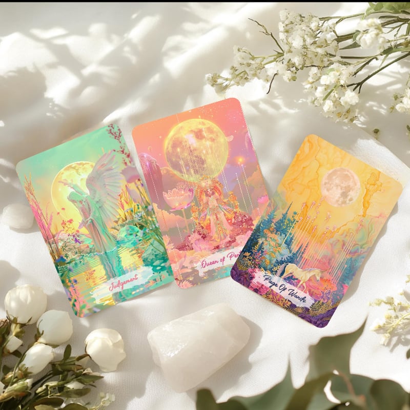 【正規品タロットカード】希少レア！鮮やかなパステルカラーの花×夢美麗アートデッキ 正規品タロットカード】希少レア！鮮やかなパステルカラーの花