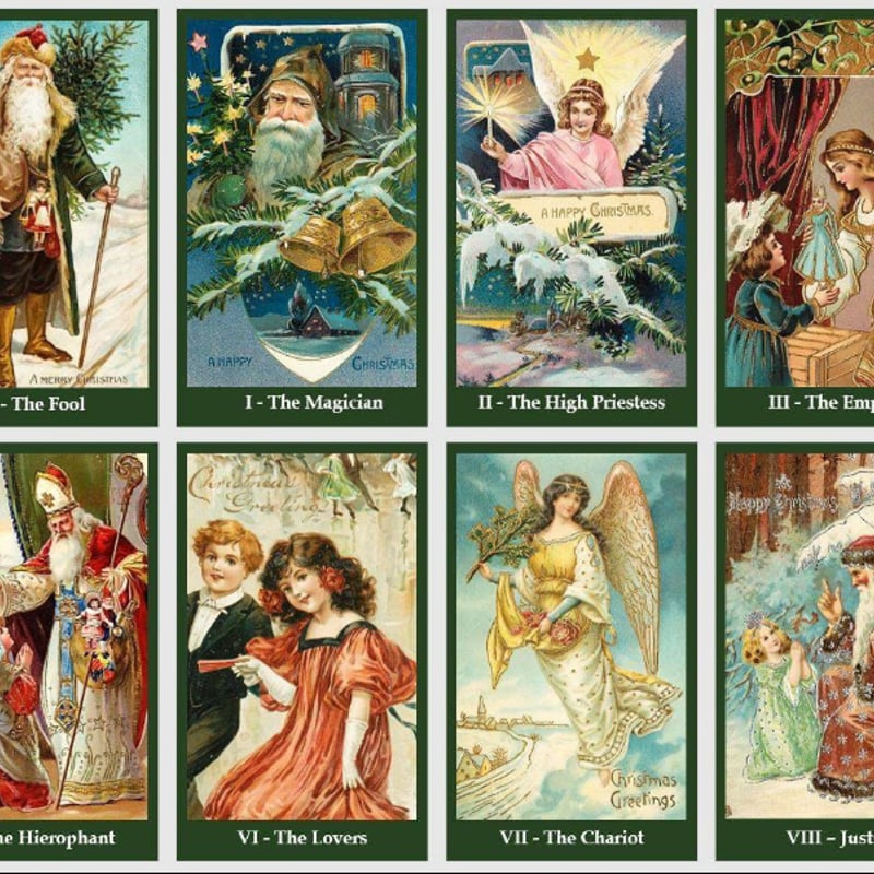 【正規品タロットカード】美麗イラスト✨ビンテージクリスマスタロット クリスマスタロットカード｜作者直輸入・希少デッキ | タロクル