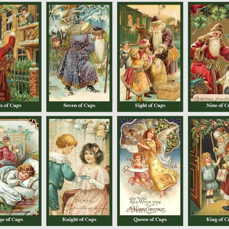 【正規品タロットカード】美麗イラスト✨ビンテージクリスマスタロット クリスマスタロットカード｜作者直輸入・希少デッキ | タロクル