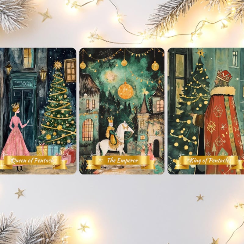 クリスマス☆タロットカード☆Starry Night Tarot 約1〜3日以内の発送お手続き】STARRY NIGHT CHRISTMAS EDITION