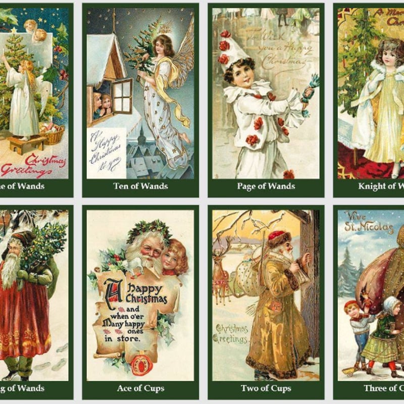 【正規品タロットカード】美麗イラスト✨ビンテージクリスマスタロット クリスマスタロットカード｜作者直輸入・希少デッキ | タロクル