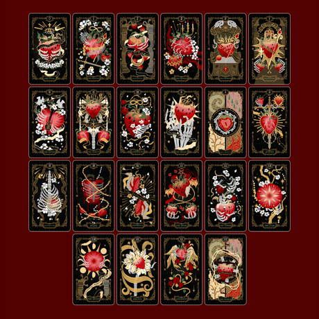 骸骨イチゴタロットカード｜正規輸入品