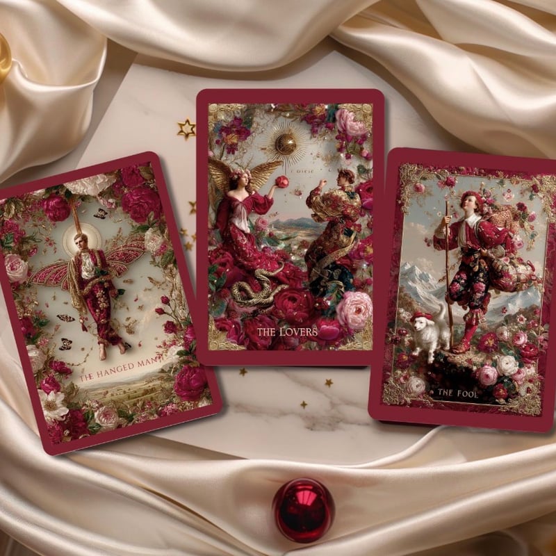 入手困難な海外デッキが待望の入荷✨超美麗バラのデッキ✨レッドローズタロットカード Red Rose Tarot Card【タロットカード】 | musemuse