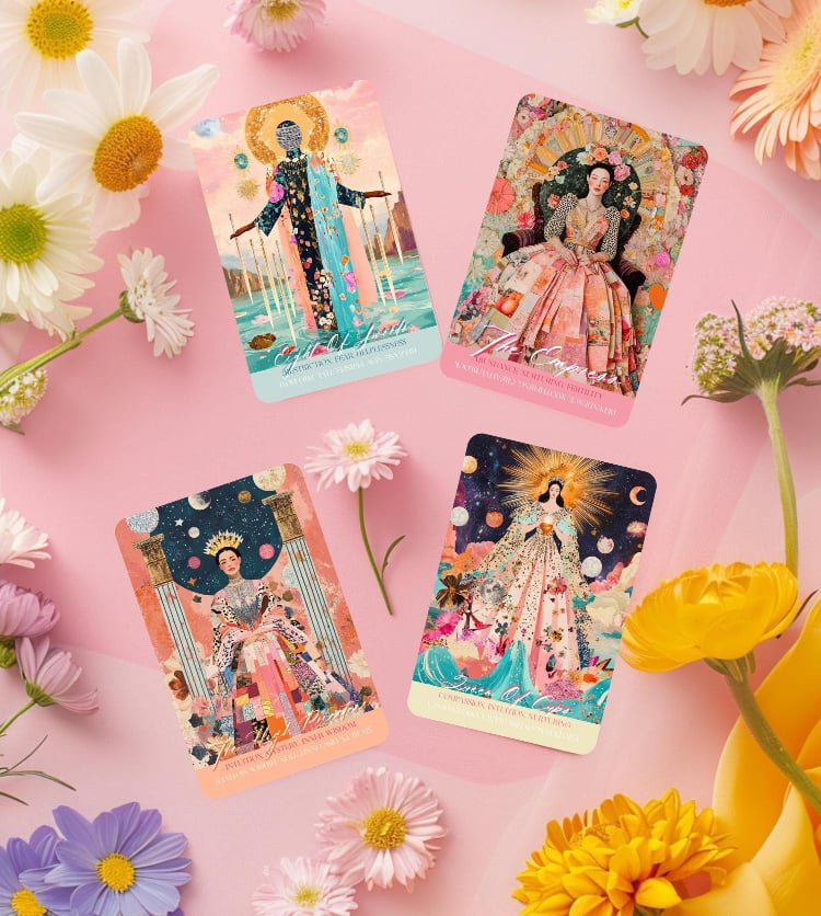 【正規品タロットカード】希少レア！鮮やかなパステルカラーの花×夢美麗アートデッキ 正規品タロットカード】希少レア！鮮やかなパステルカラーの花