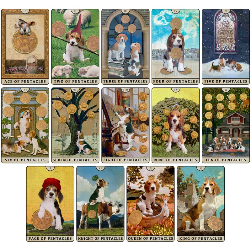 【正規品タロットカード】ビーグル犬好きさん必見✨超キュートなビーグル犬のデッキ ビーグル犬のタロットカード (正規品・希少) | タロクル
