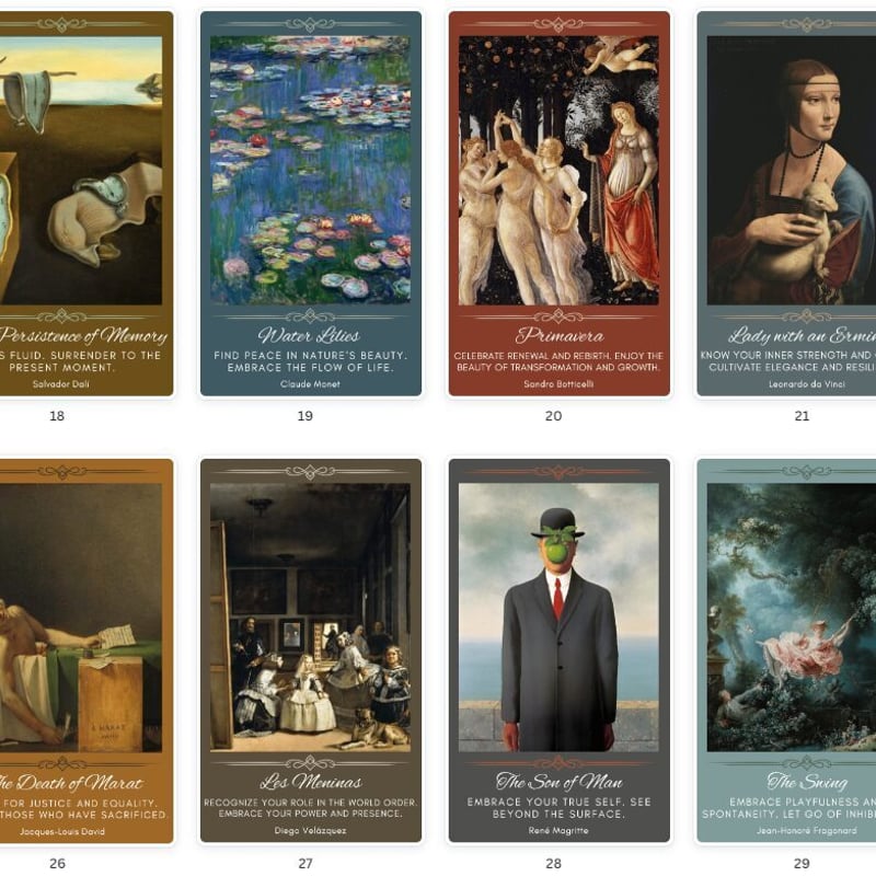 芸術の傑作オラクルカード｜作者直輸入・希少デッキ | タロクル