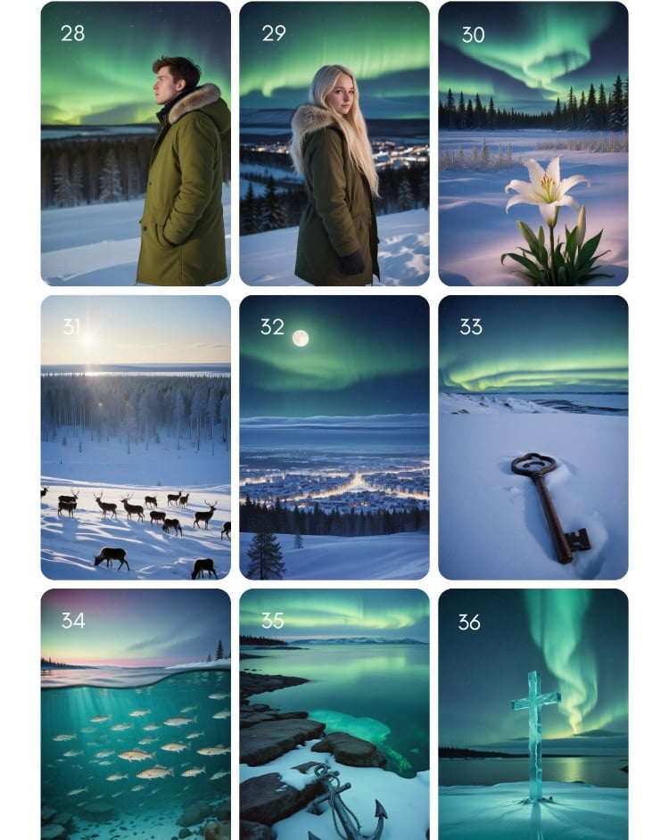 神秘的な世界観の美麗カード✨海外人気デッキ✨魔法のルノルマンカード／正規品 オーロラルノルマンカード｜作者直輸入・希少デッキ | タロクル