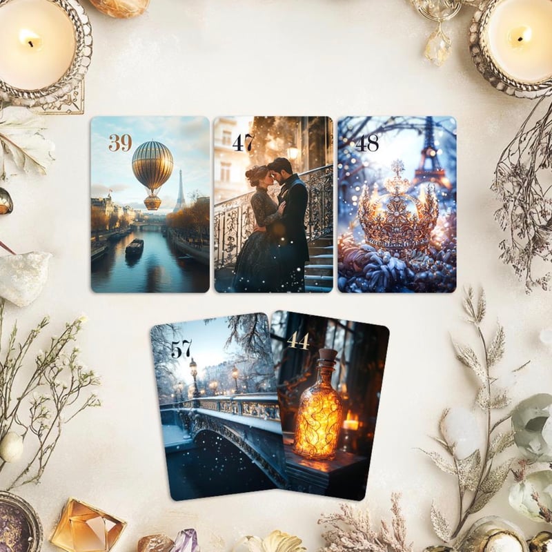 【正規品ルノルマンカード】数量限定で作られた希少入手困難品✨冬のパリのルノルマン パリの冬ルノルマンカード 追加カード込み72枚セット (正規品