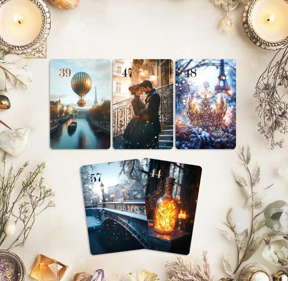 パリの冬ルノルマンカード 追加カード込み72枚セット (正規品