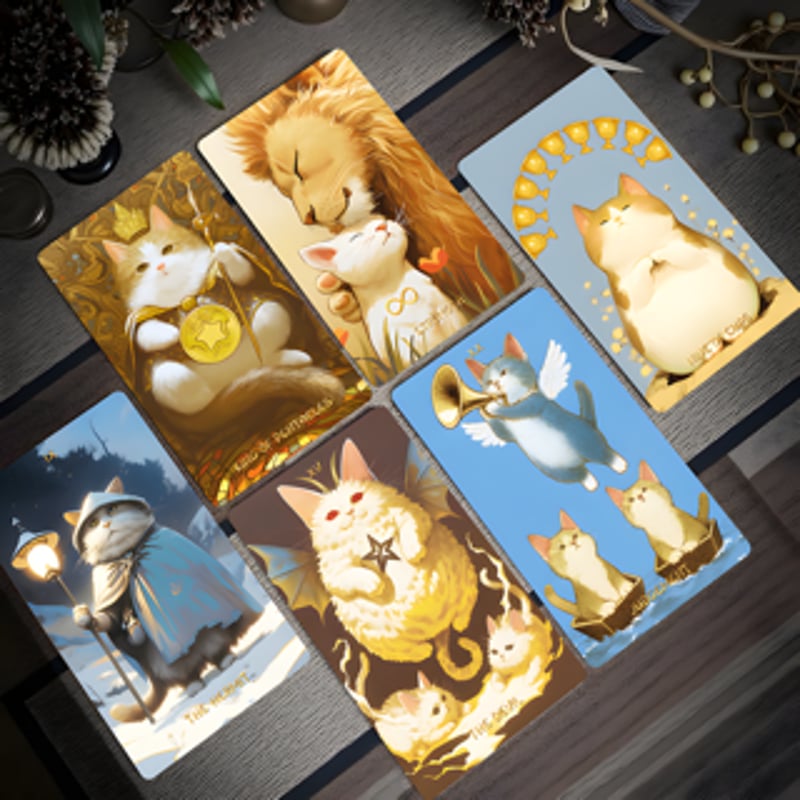 【正規品タロットカード】海外インディーズデッキ✨キュート猫ちゃんキャットタロット Amazon.co.jp: 猫タロットカード キュートなキャットタロット