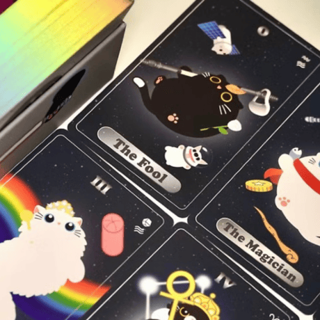 宇宙猫のタロットカード｜作者直輸入・希少デッキ