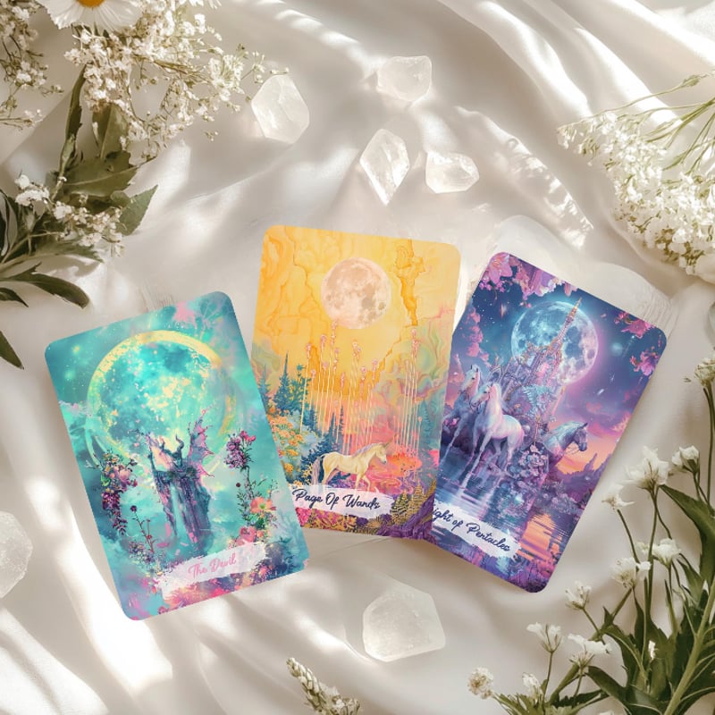 【正規品タロットカード】希少レア！鮮やかなパステルカラーの花×夢美麗アートデッキ 正規品タロットカード】希少レア！鮮やかなパステルカラーの花×夢美麗