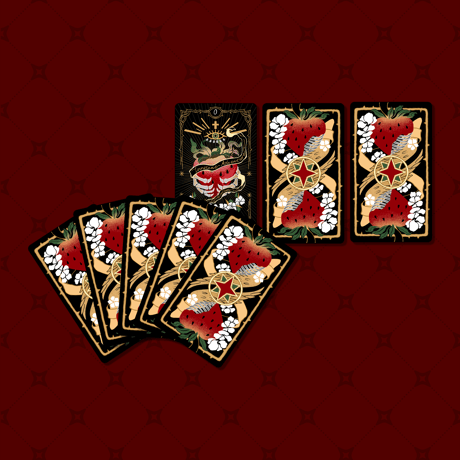 骸骨イチゴタロットカード｜正規輸入品