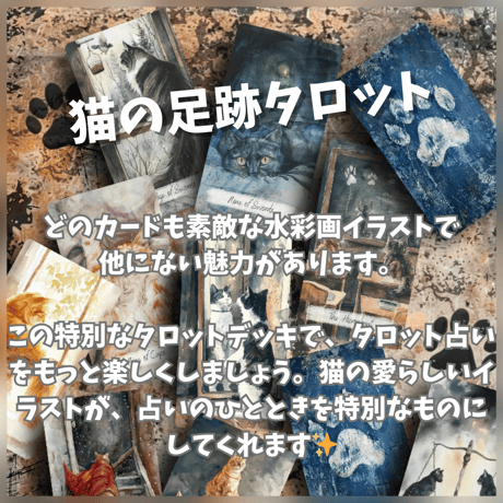 猫の足跡タロットカード (正規品・希少)