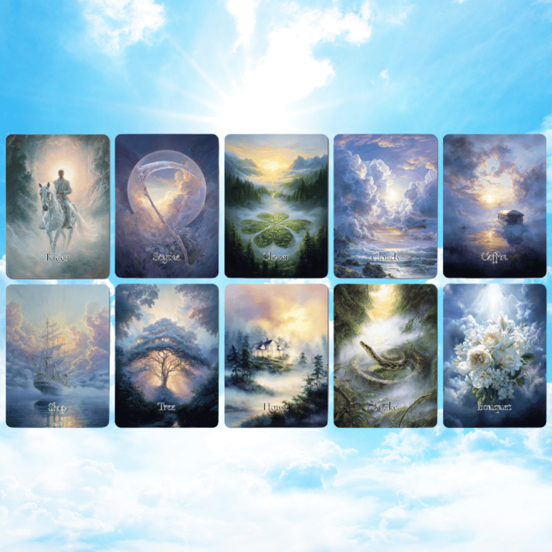 神秘的な世界観の美麗カード✨海外人気デッキ✨魔法のルノルマンカード／正規品 正規品タロットカード】希少✨ロマンティック×中世×神秘の世界観