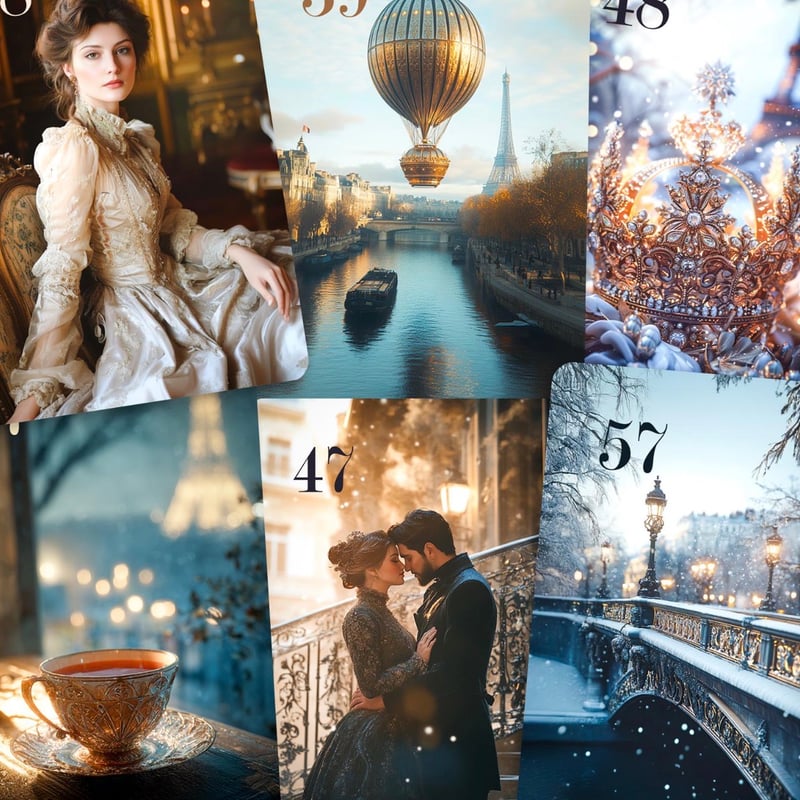 パリの冬ルノルマンカード 追加カード込み72枚セット｜作者直輸入