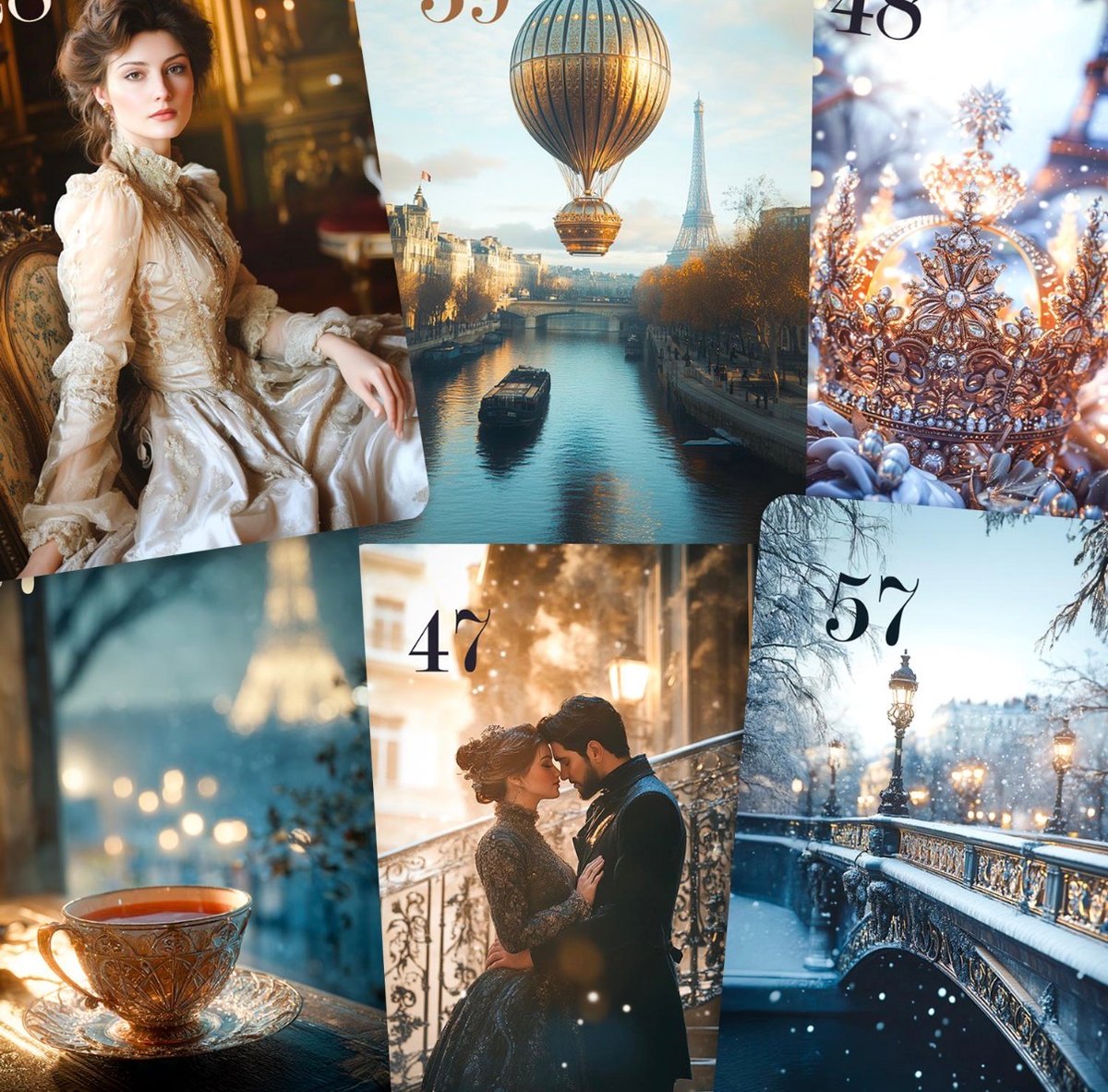 パリの冬ルノルマンカード 追加カード込み72枚セット｜作者直輸入