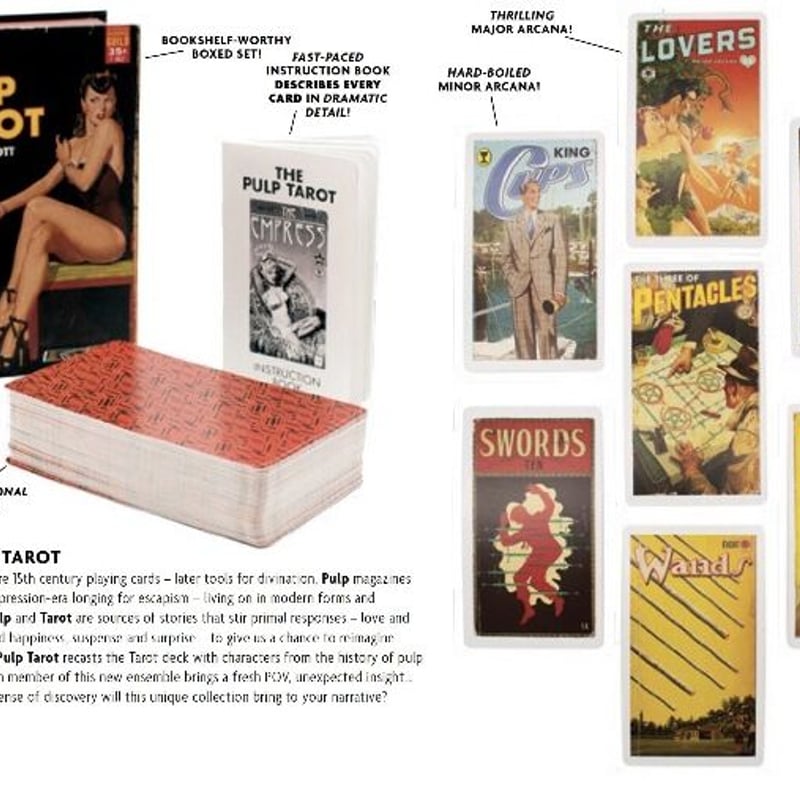 タロットカード☆THE PULP TAROT　ザ パルプ タロット　レトロ Amazon.co.jp: 正規品The Pulp Tarot ザパルプタロット／レトロ