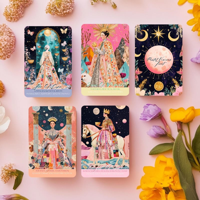 【正規品タロットカード】希少レア！鮮やかなパステルカラーの花×夢美麗アートデッキ 正規品タロットカード】希少レア！鮮やかなパステルカラーの花