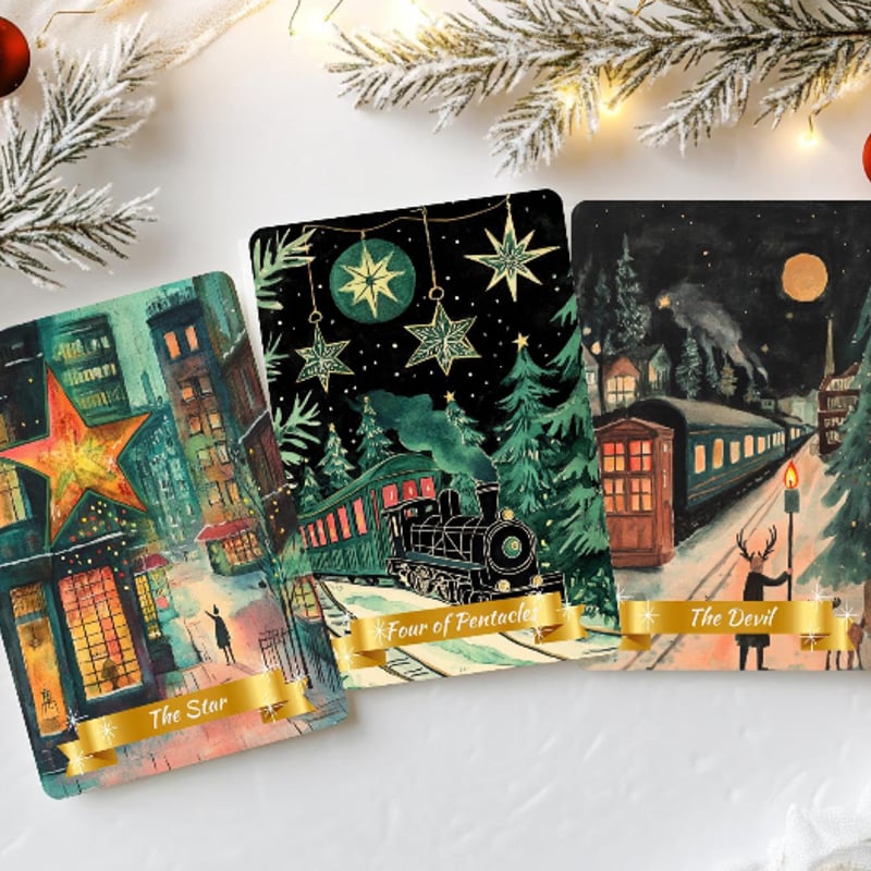 星空の夜のクリスマスタロットカード (正規品・希少) | タロクル