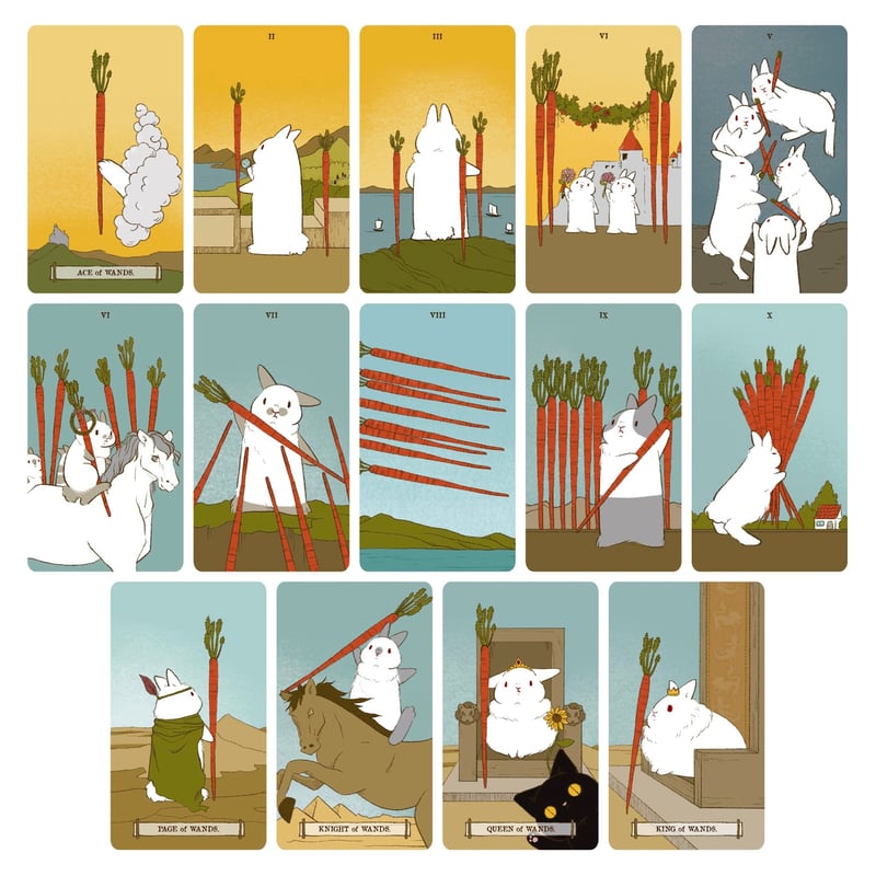 【正規品タロットカード】2025年新作海外デッキ✨可愛いウサギたちのタロット 正規品タロットカード】2025年新作海外デッキ✨可愛いウサギたちのタロット