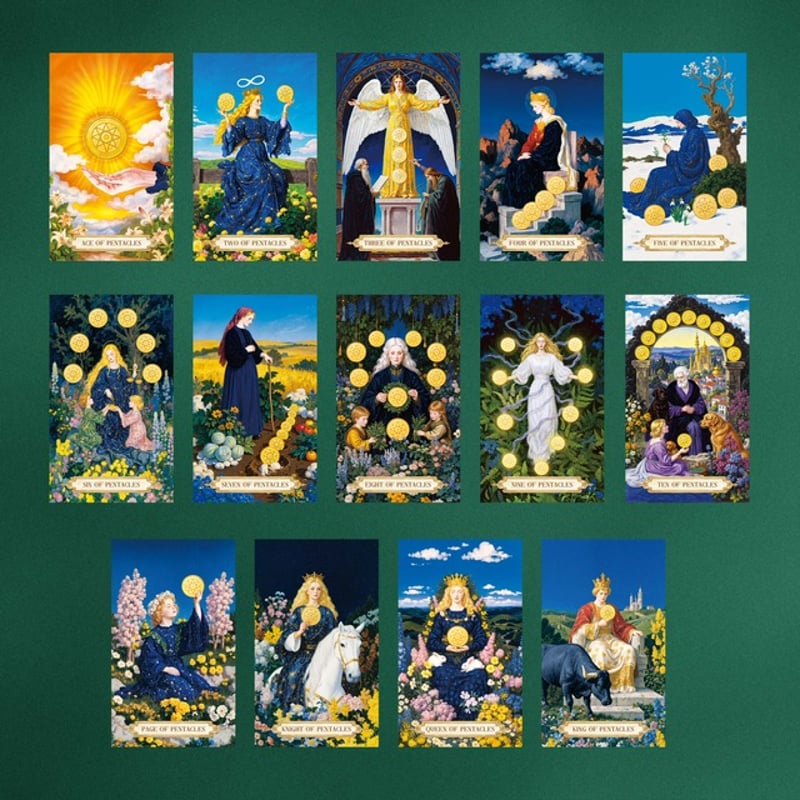 正規品タロットカード】美麗アート×グリーン✨ウインター