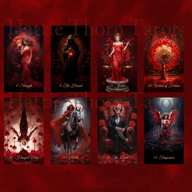 スカーレットローズラブタロットカード｜作者直輸入・希少デッキ