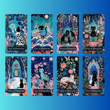 セレスティアル・キャット・タロット(Celestial Cats Tarot)｜作者直輸入・希少デッキ