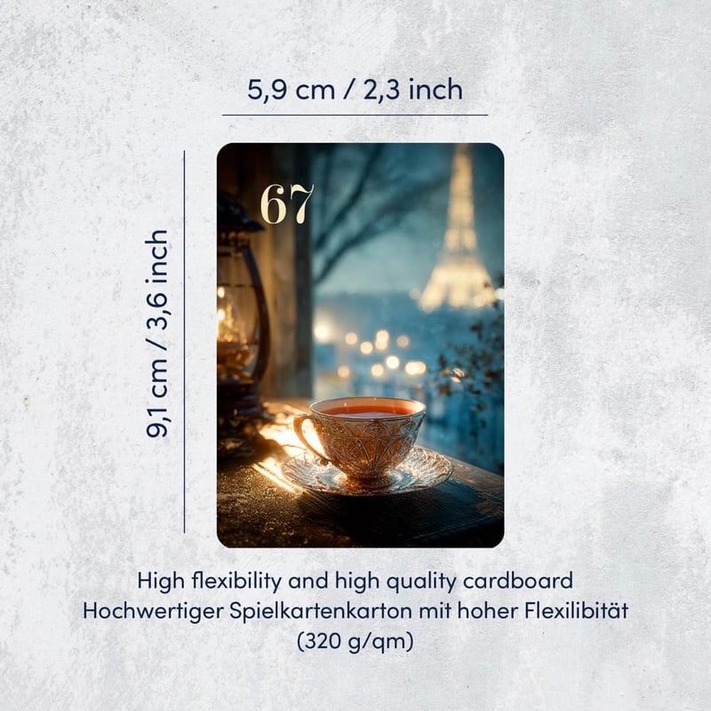 パリの冬ルノルマンカード 追加カード込み72枚セット｜作者直輸入